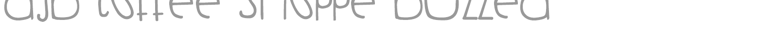 DJB Coffee Shoppe Buzzed font preview